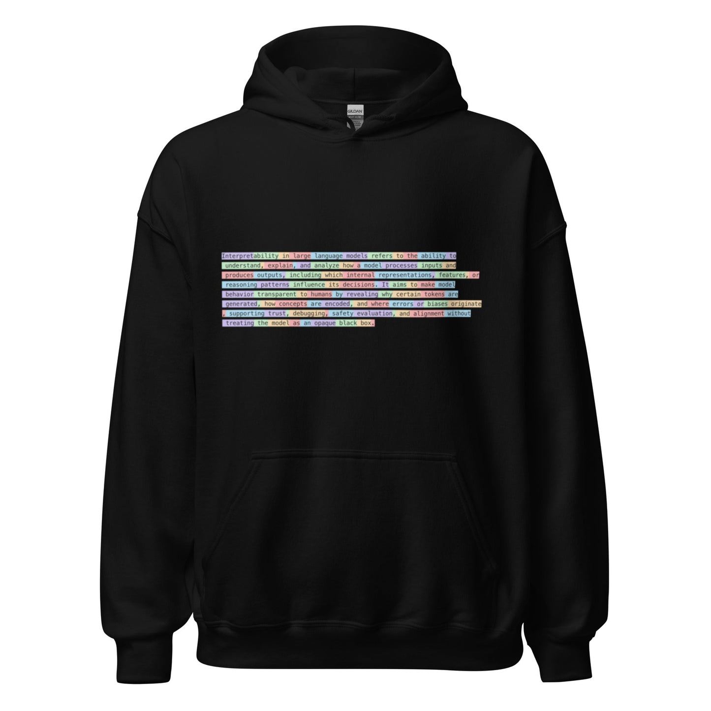 Image of the Interpretability Hoodie (unisex) Black / S.