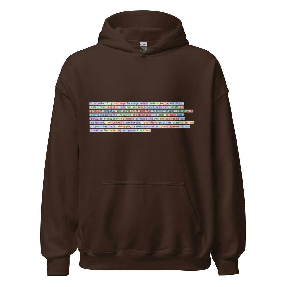 Image of the Interpretability Hoodie (unisex) Dark Chocolate / S.