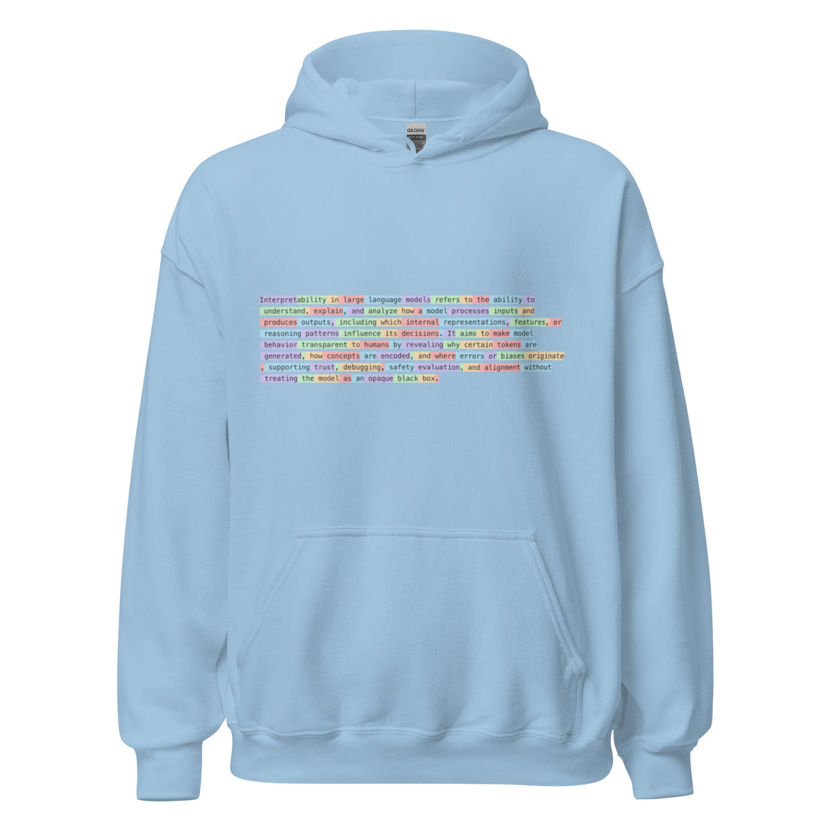 Image of the Interpretability Hoodie (unisex) Light Blue / M.