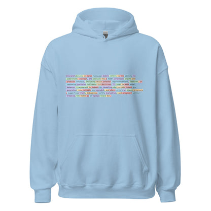 Image of the Interpretability Hoodie (unisex) Light Blue / M.