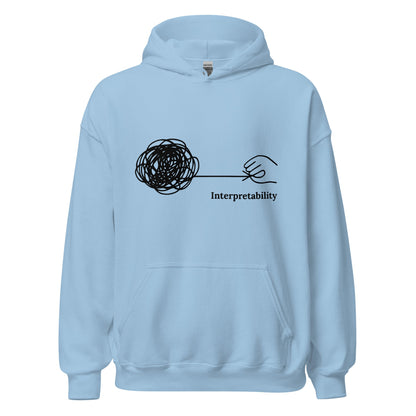 Image of the Interpretability Hoodie (unisex) Light Blue / M.