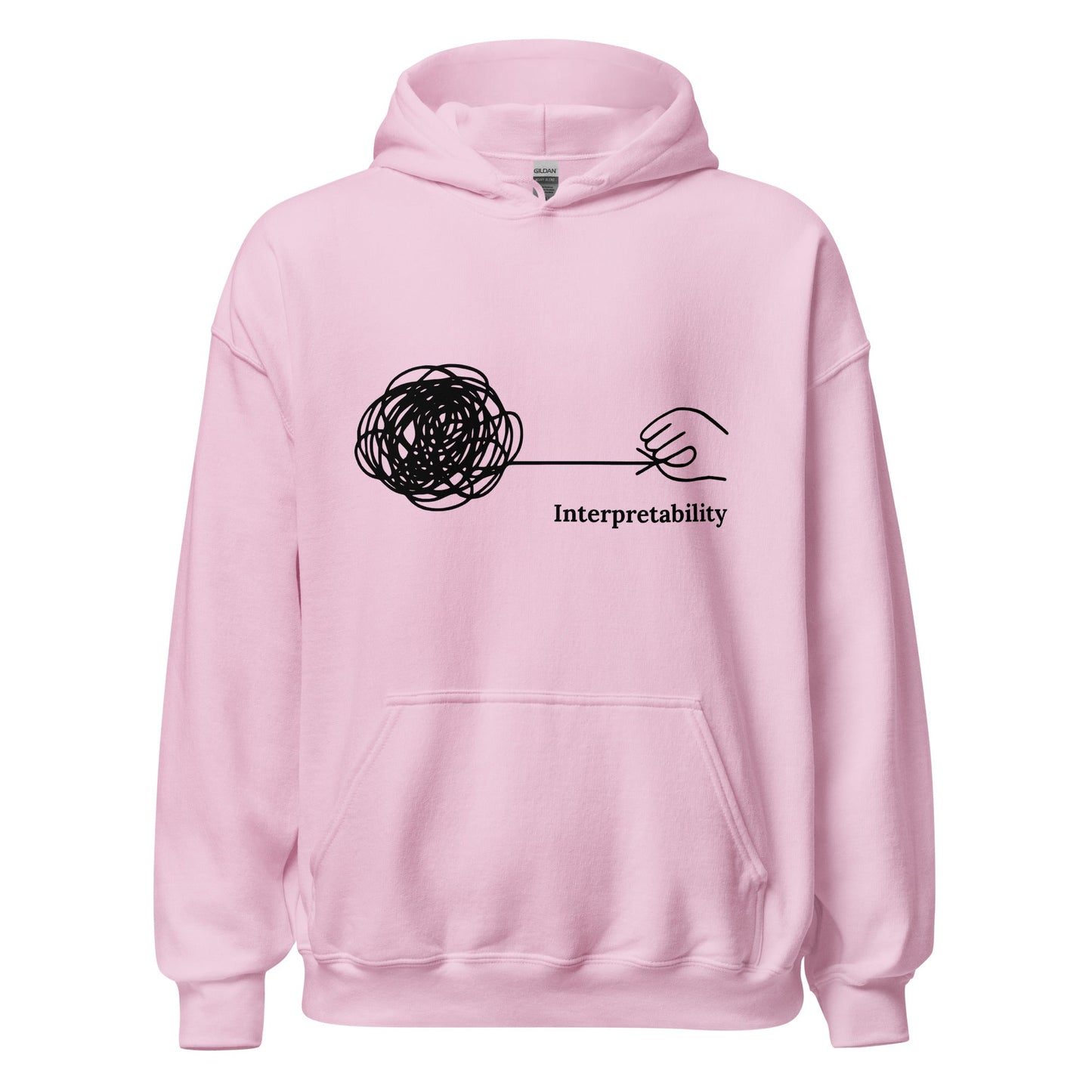 Image of the Interpretability Hoodie (unisex) Light Pink / M.
