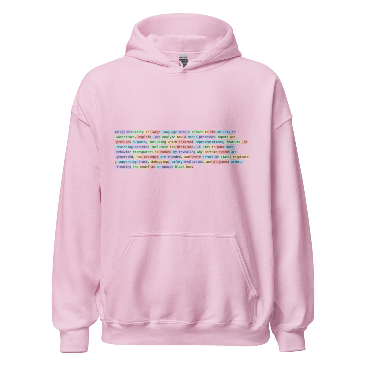 Image of the Interpretability Hoodie (unisex) Light Pink / M.