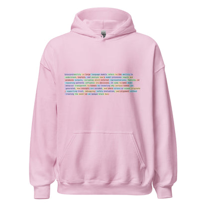 Image of the Interpretability Hoodie (unisex) Light Pink / M.