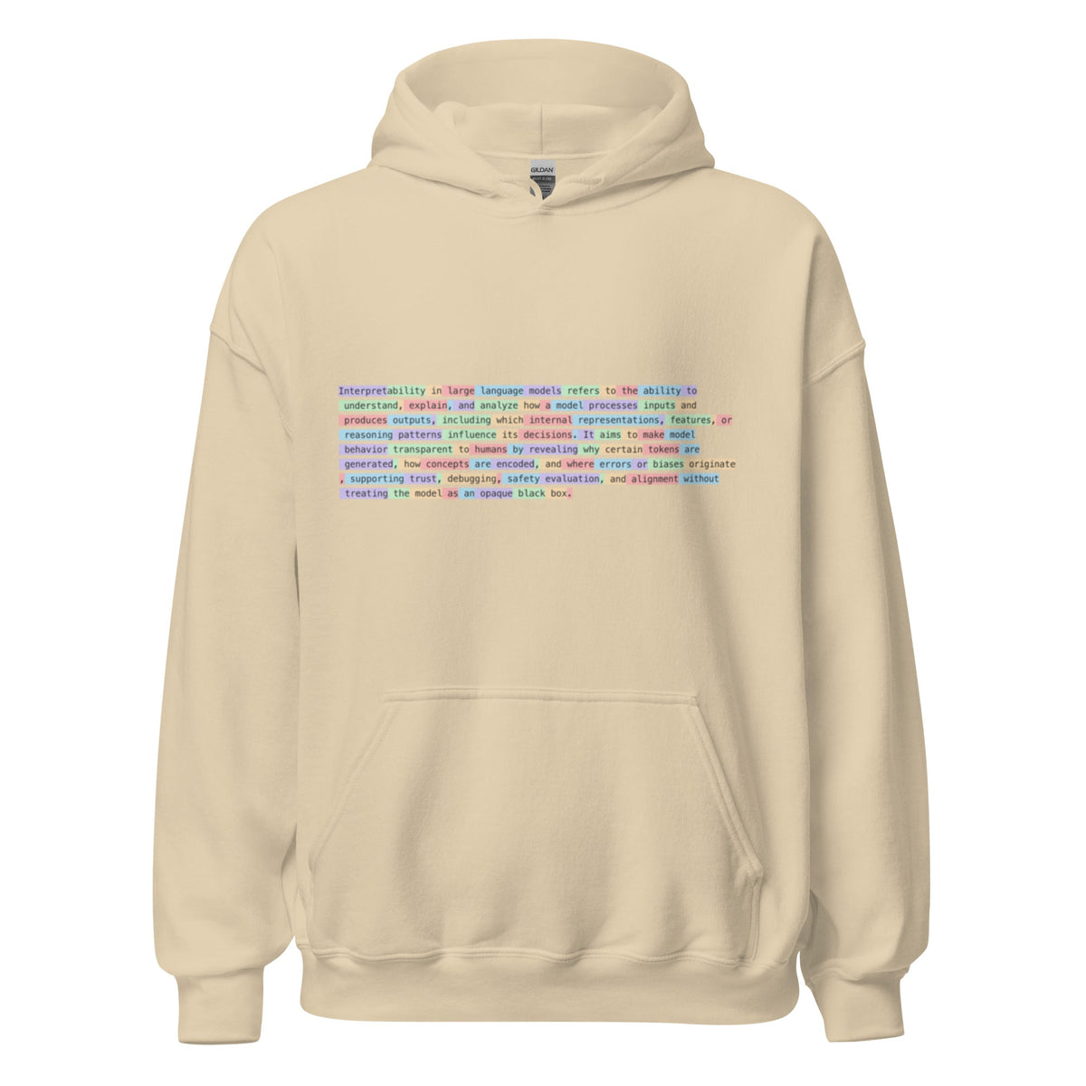 Image of the Interpretability Hoodie (unisex) Sand / M.