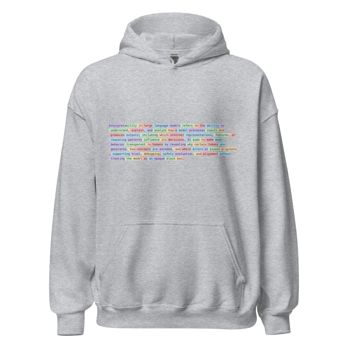 Image of the Interpretability Hoodie (unisex) Sport Grey / M.