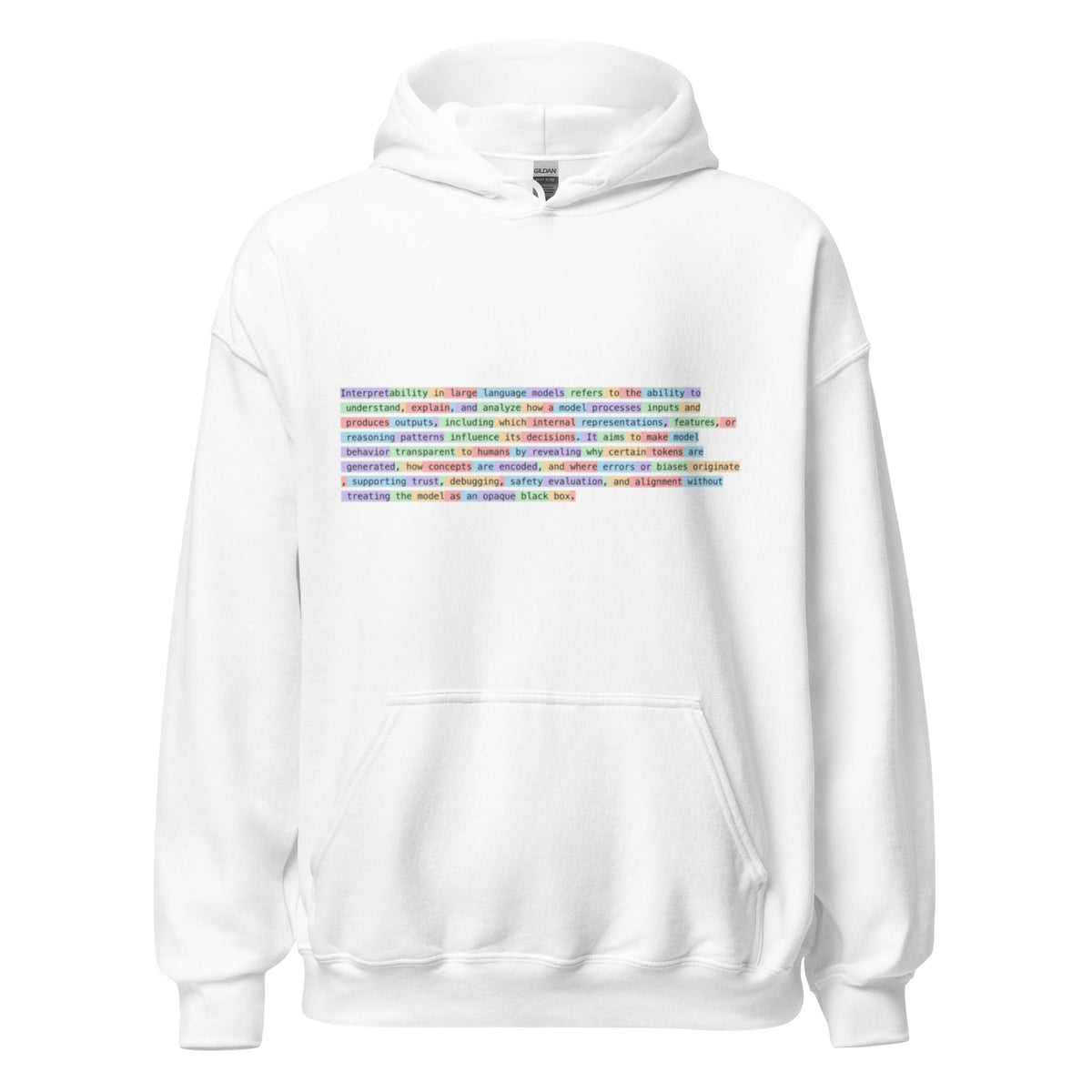 Image of the Interpretability Hoodie (unisex) White / M.
