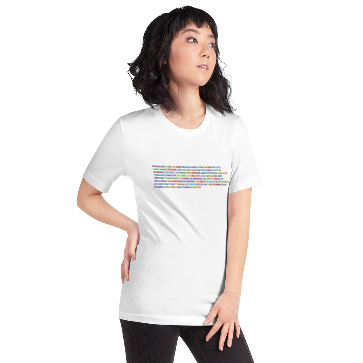 Image of the Tokenized Definition of Interpretability T-Shirt (unisex).