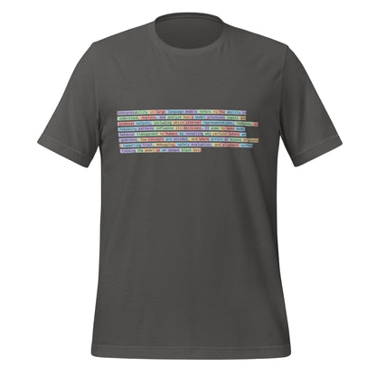 Image of the Tokenized Definition of Interpretability T-Shirt (unisex) Asphalt / M.