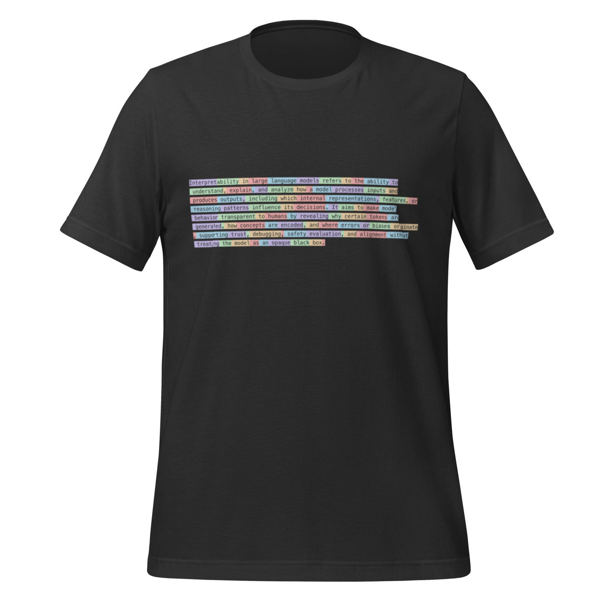 Image of the Tokenized Definition of Interpretability T-Shirt (unisex) Dark Grey / M.
