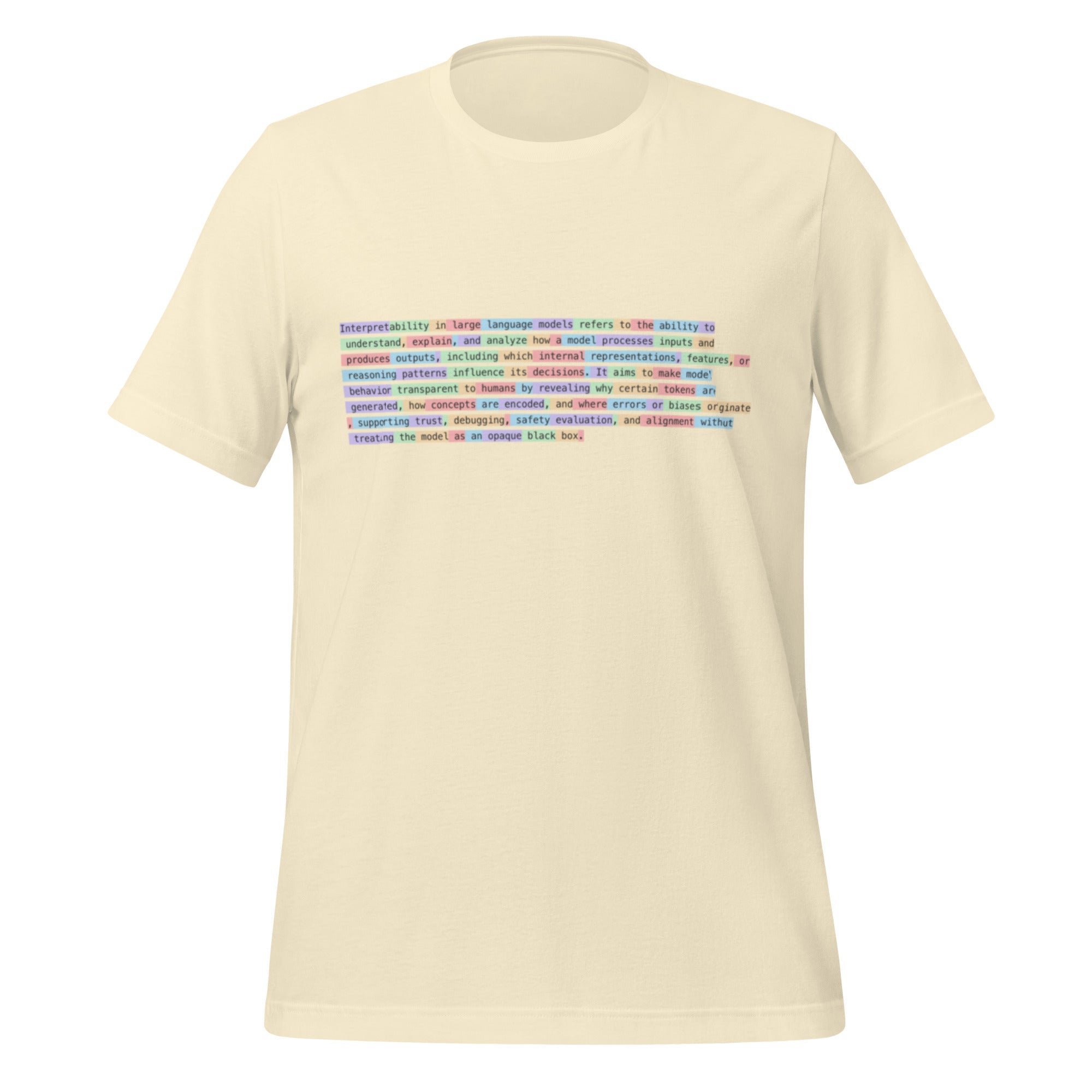 Tokenized Definition of Interpretability T-Shirt (unisex) - AI Store