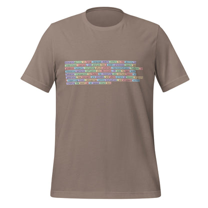 Image of the Tokenized Definition of Interpretability T-Shirt (unisex) Pebble / M.
