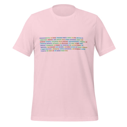 Image of the Tokenized Definition of Interpretability T-Shirt (unisex) Soft Pink / M.