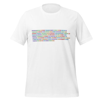 Image of the Tokenized Definition of Interpretability T-Shirt (unisex) White / M.