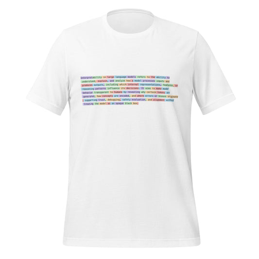 Image of the Tokenized Definition of Interpretability T-Shirt (unisex) White / M.
