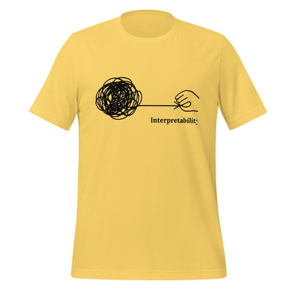 Image of the Interpretability T-Shirt (unisex) Yellow / M.