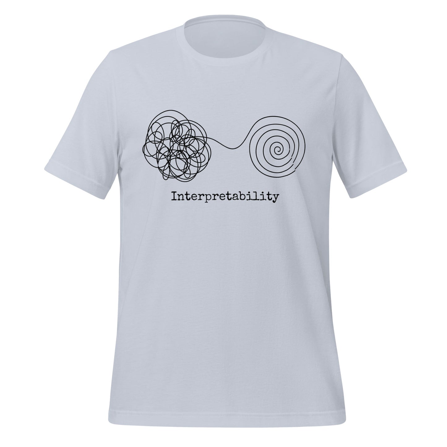 Image of the Interpretability T-Shirt V2 (unisex) Light Blue / XS.