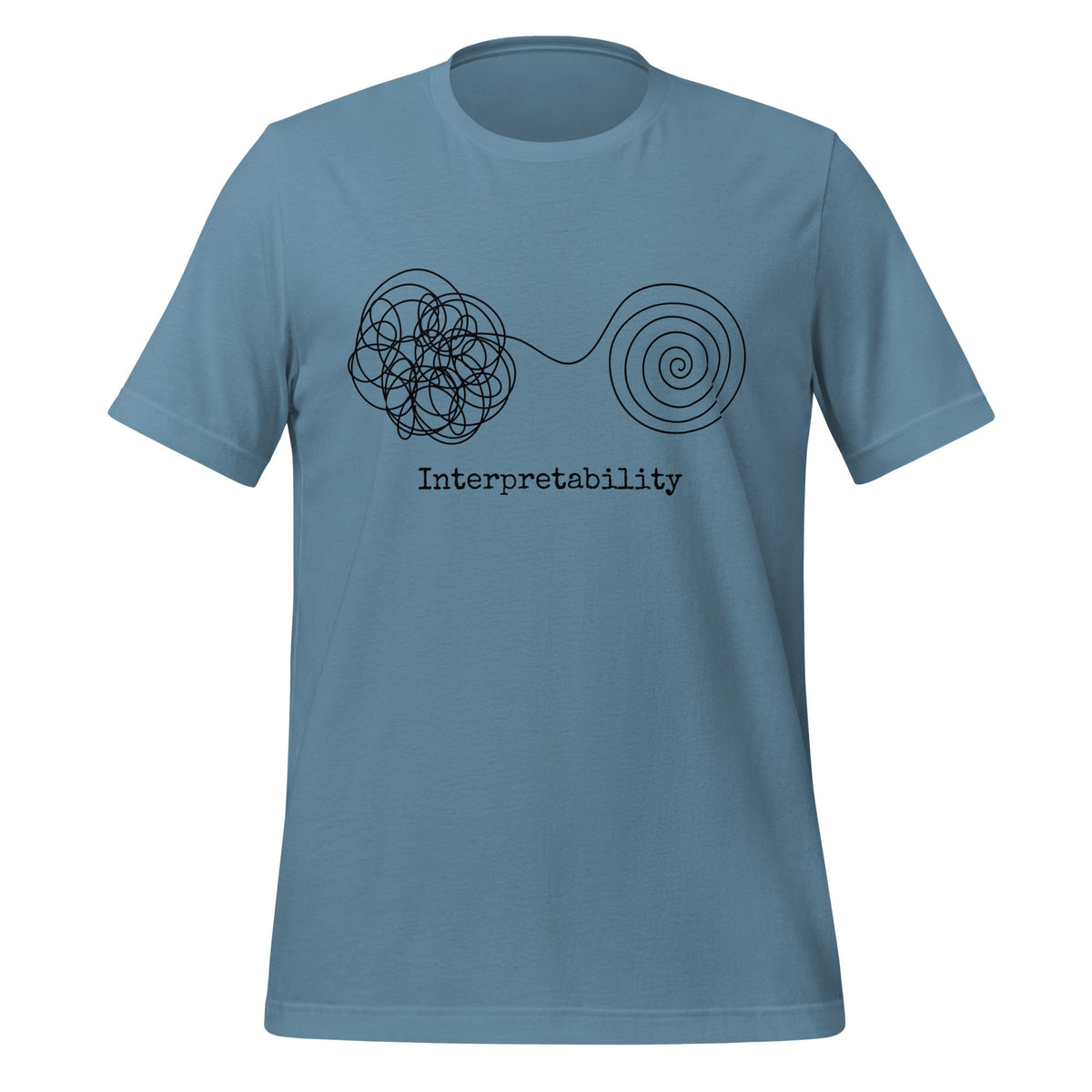 Image of the Interpretability T-Shirt V2 (unisex) Steel Blue / XS.