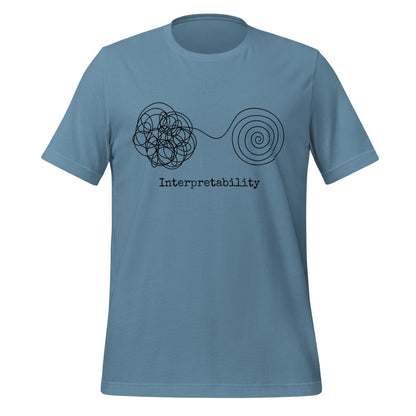 Image of the Interpretability T-Shirt V2 (unisex) Steel Blue / XS.