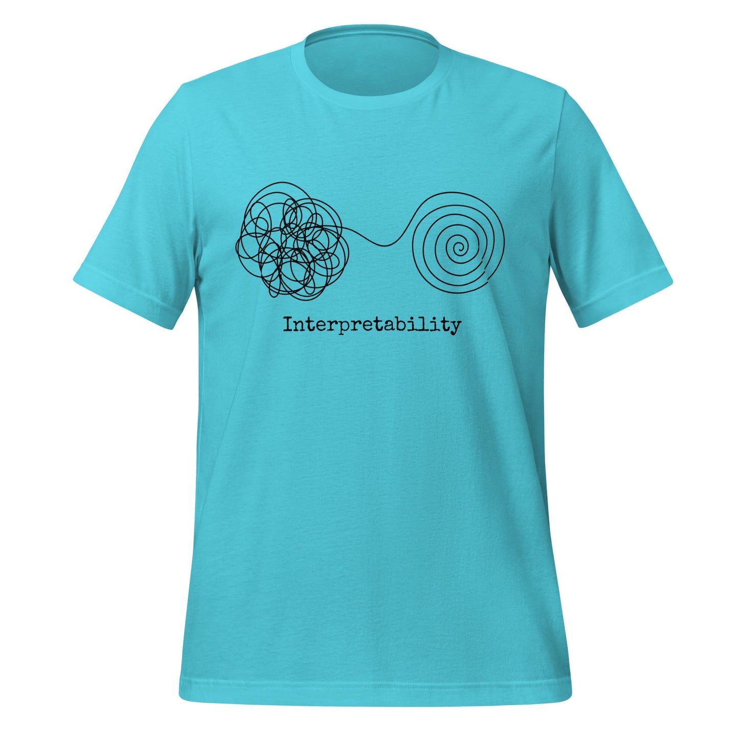 Image of the Interpretability T-Shirt V2 (unisex) Turquoise / XS.