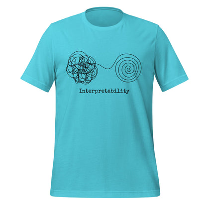 Image of the Interpretability T-Shirt V2 (unisex) Turquoise / XS.