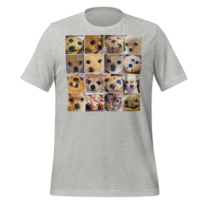 Image of the Is it a Blueberry Muffin or is it a Chihuahua? T-Shirt (unisex) Athletic Heather / M.
