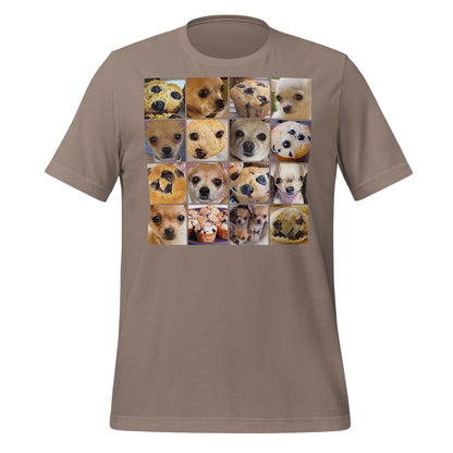 Image of the Is it a Blueberry Muffin or is it a Chihuahua? T-Shirt (unisex) Pebble / M.