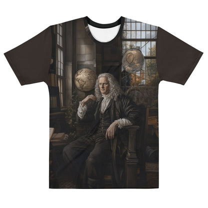 Product mockup photo of the Isaac Newton T Shirt (men) M.