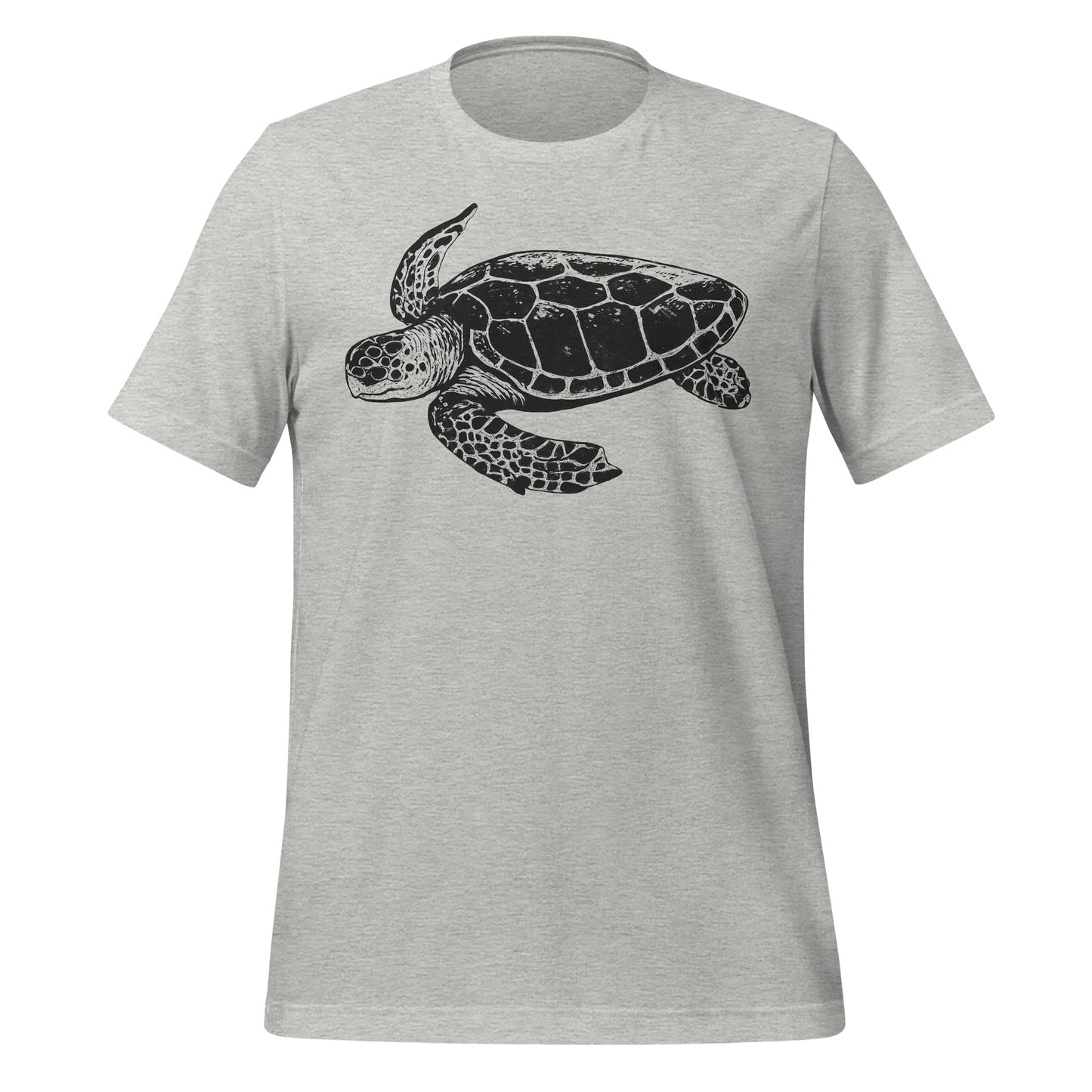 Product mockup photo of the Jakub’s GPT 5 Launch Turtle T Shirt (unisex) Athletic Heather / M.