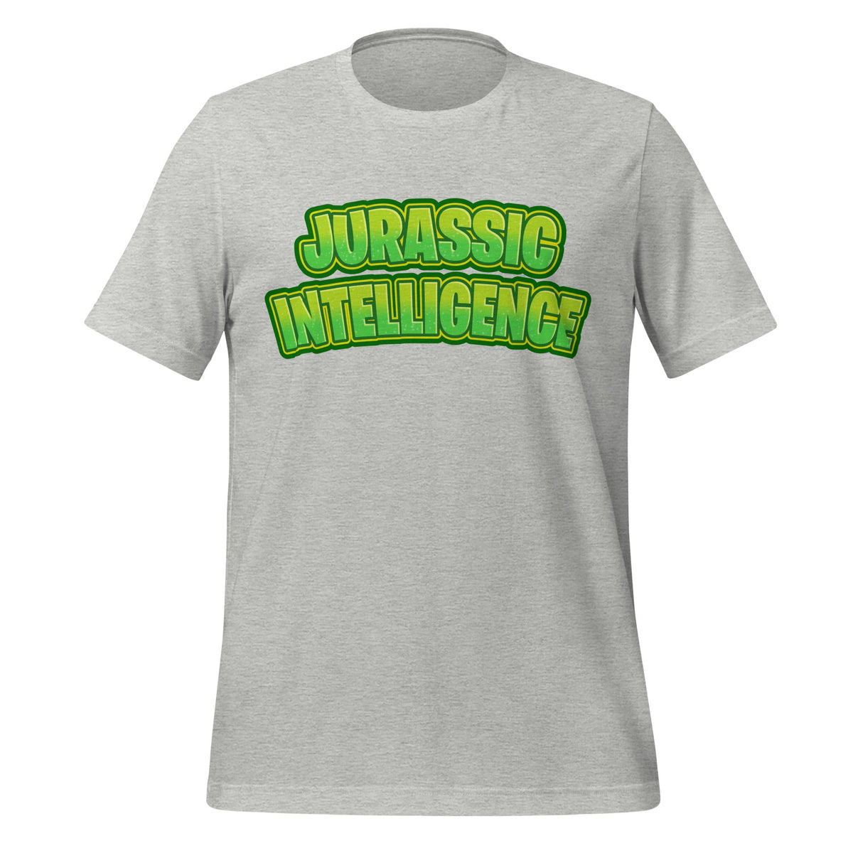 Image of the JURASSIC INTELLIGENCE T-Shirt (unisex) Athletic Heather / XS.