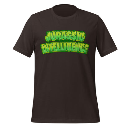 Image of the JURASSIC INTELLIGENCE T-Shirt (unisex) Brown / S.