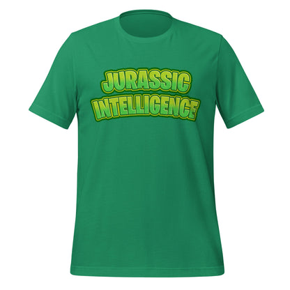 Image of the JURASSIC INTELLIGENCE T-Shirt (unisex) Kelly / XS.