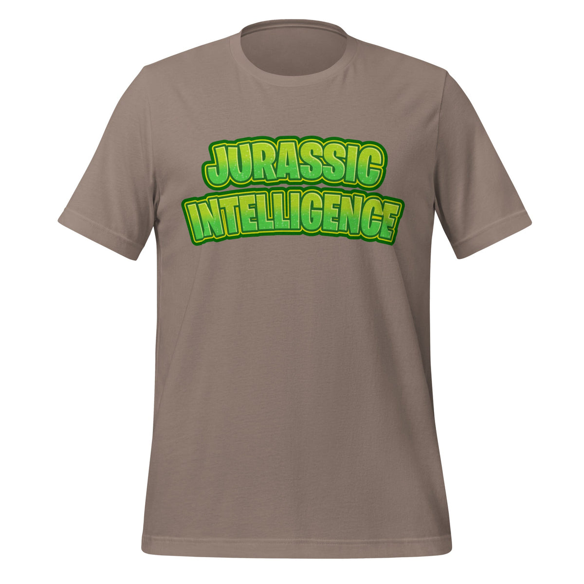 Image of the JURASSIC INTELLIGENCE T-Shirt (unisex) Pebble / XS.