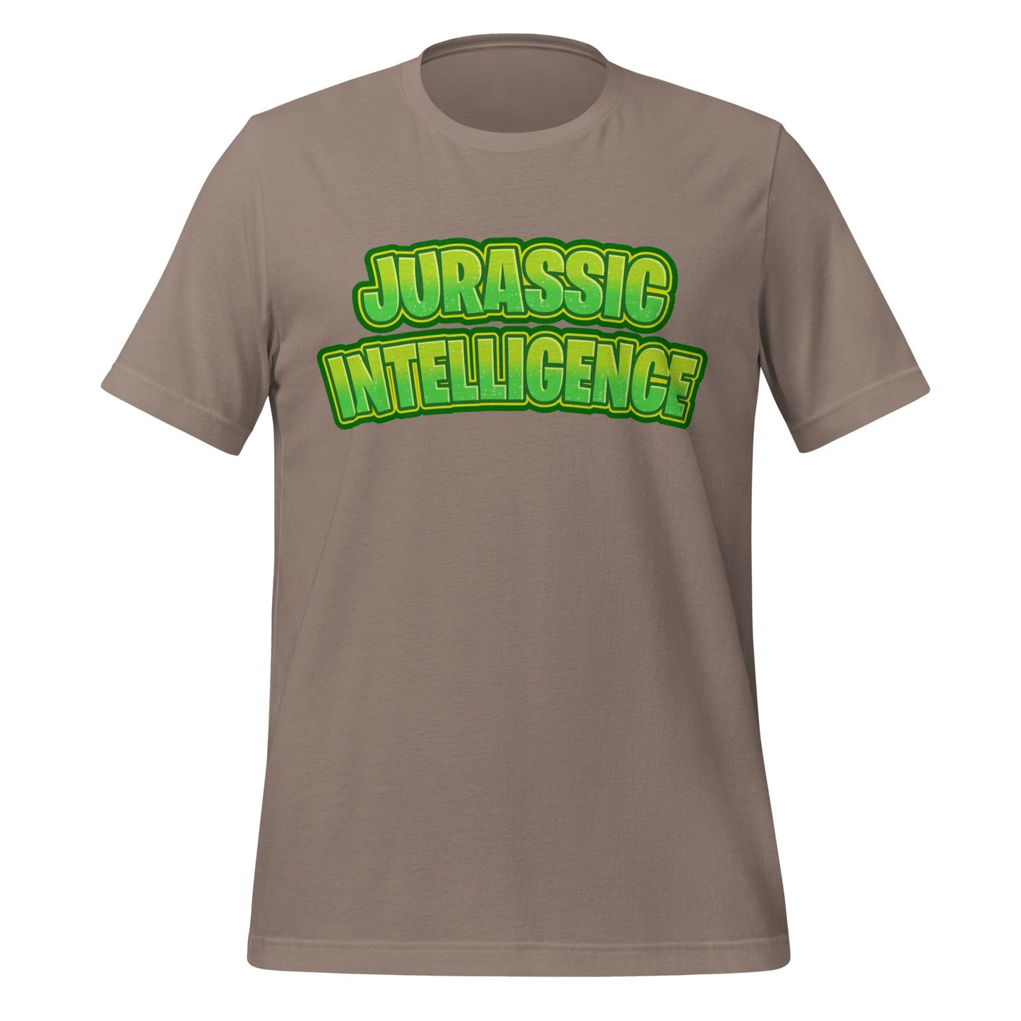 Image of the JURASSIC INTELLIGENCE T-Shirt (unisex) Pebble / XS.