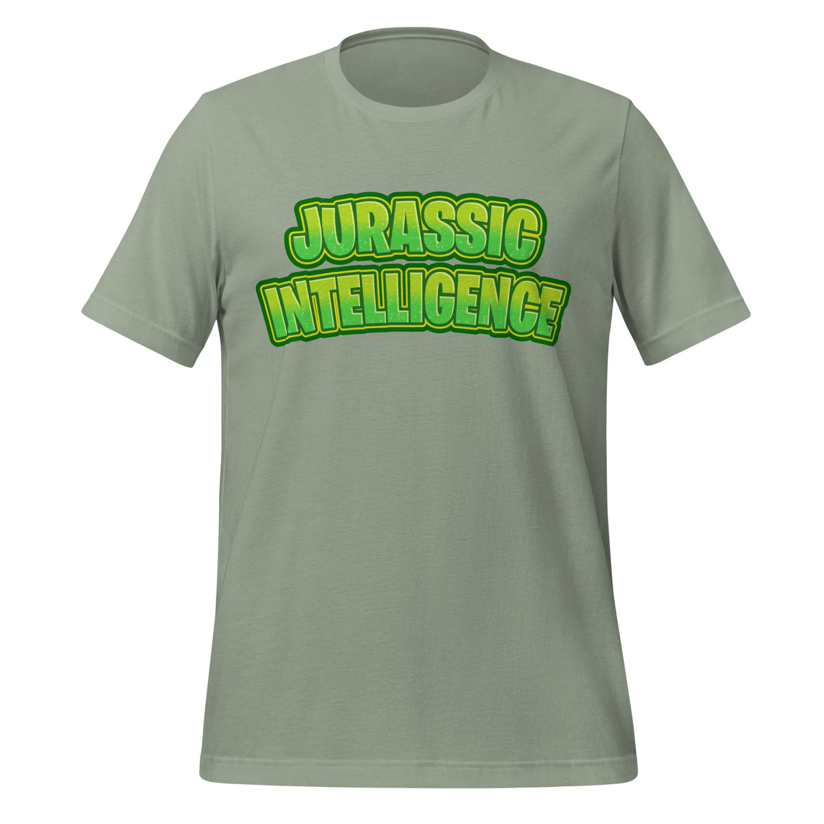 Image of the JURASSIC INTELLIGENCE T-Shirt (unisex) Sage / XS.