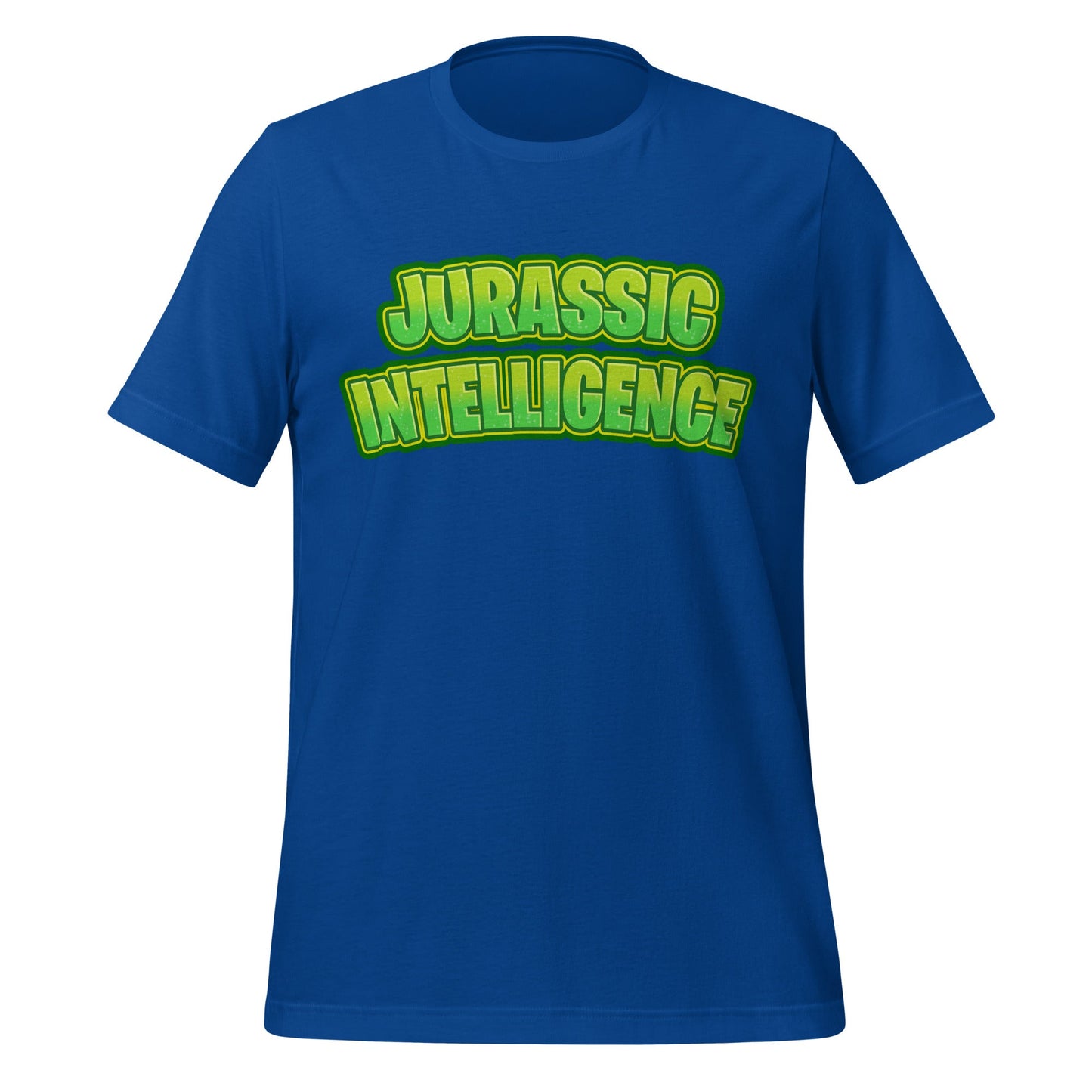 Image of the JURASSIC INTELLIGENCE T-Shirt (unisex) True Royal / S.