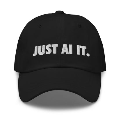 Image of the JUST AI IT. Cap Black.