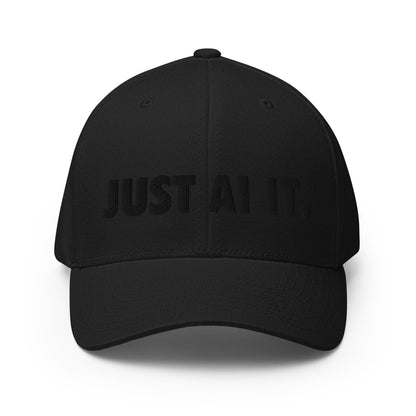 Image of the JUST AI IT. Closed-Back Baseball Cap Black / S/M.