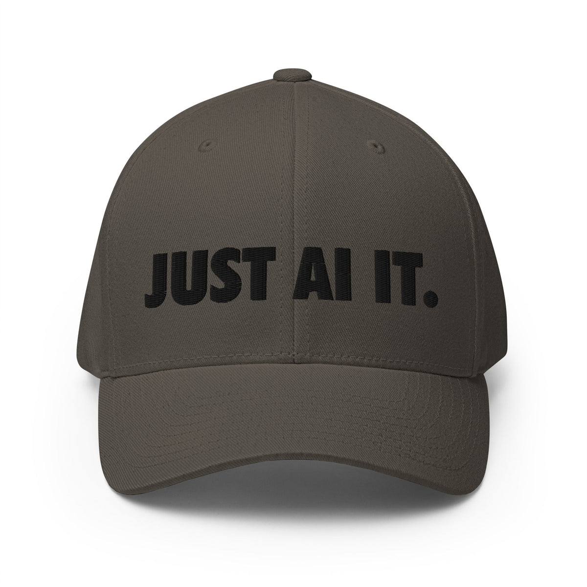 Image of the JUST AI IT. Closed-Back Baseball Cap Dark Grey / S/M.
