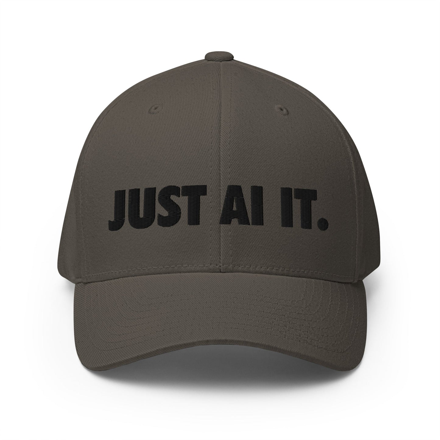 Image of the JUST AI IT. Closed-Back Baseball Cap Dark Grey / S/M.