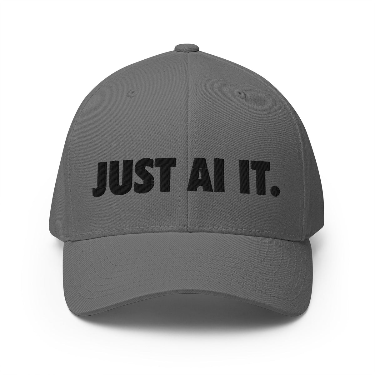 Image of the JUST AI IT. Closed-Back Baseball Cap Grey / S/M.