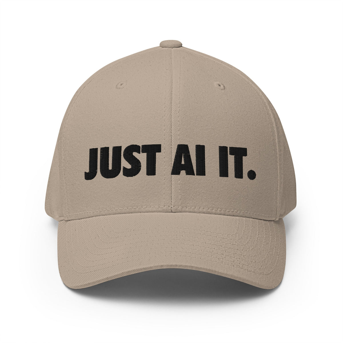 Image of the JUST AI IT. Closed-Back Baseball Cap Khaki / S/M.