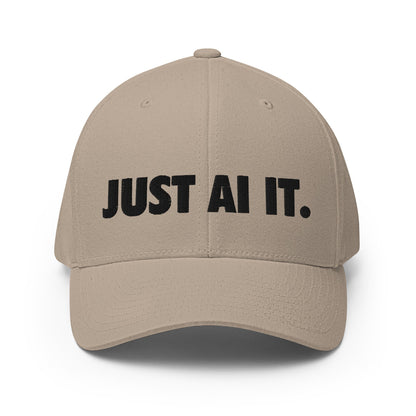 Image of the JUST AI IT. Closed-Back Baseball Cap Khaki / S/M.