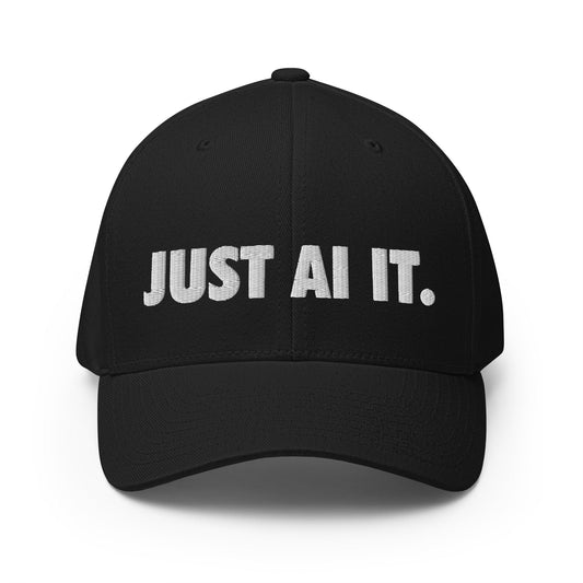Image of the JUST AI IT. Closed-Back Baseball Cap Black / S/M.