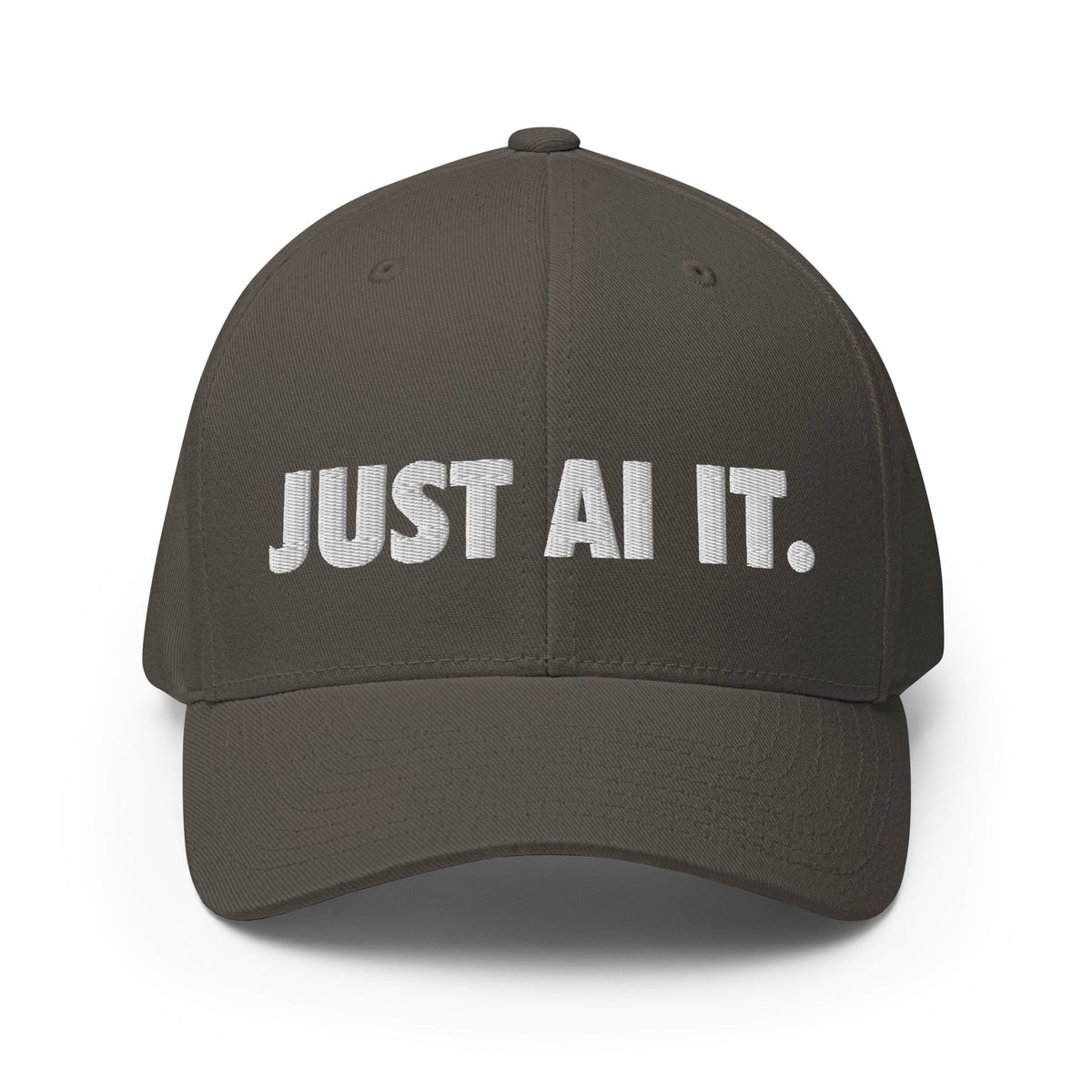 Image of the JUST AI IT. Closed-Back Baseball Cap Dark Grey / S/M.