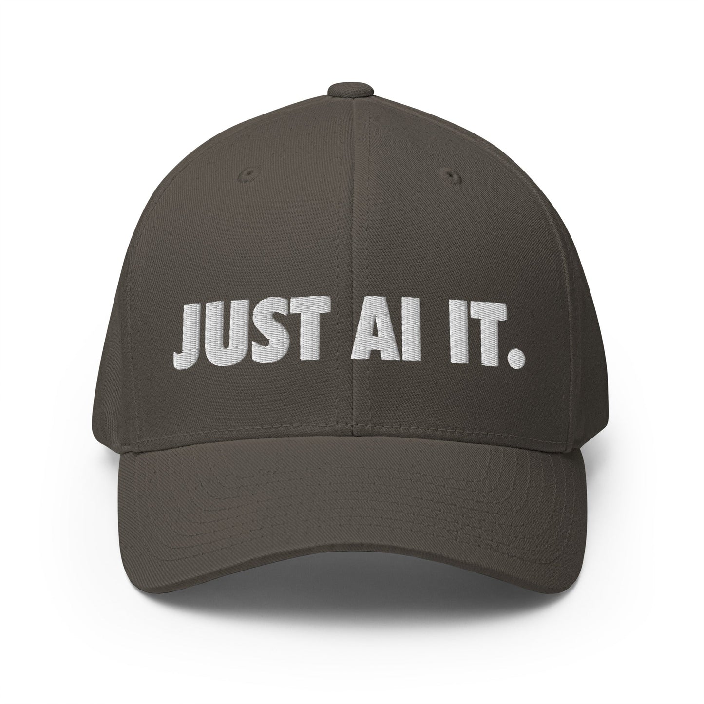 Image of the JUST AI IT. Closed-Back Baseball Cap Dark Grey / S/M.