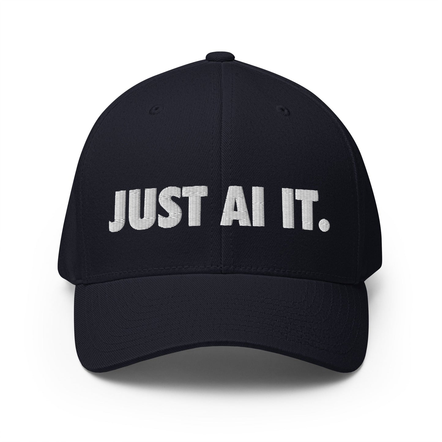 Image of the JUST AI IT. Closed-Back Baseball Cap Dark Navy / S/M.