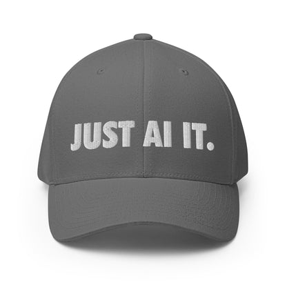 Image of the JUST AI IT. Closed-Back Baseball Cap Grey / S/M.