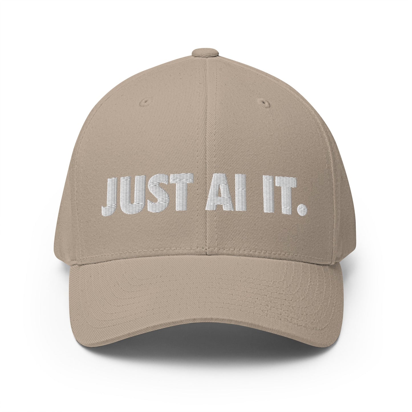 Image of the JUST AI IT. Closed-Back Baseball Cap Khaki / S/M.