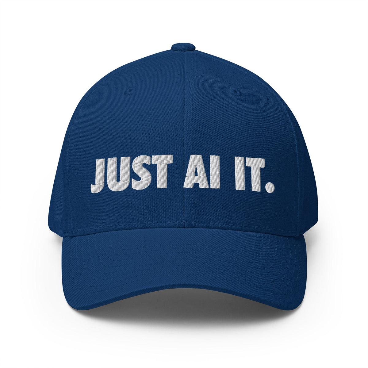 Image of the JUST AI IT. Closed-Back Baseball Cap Royal Blue / S/M.